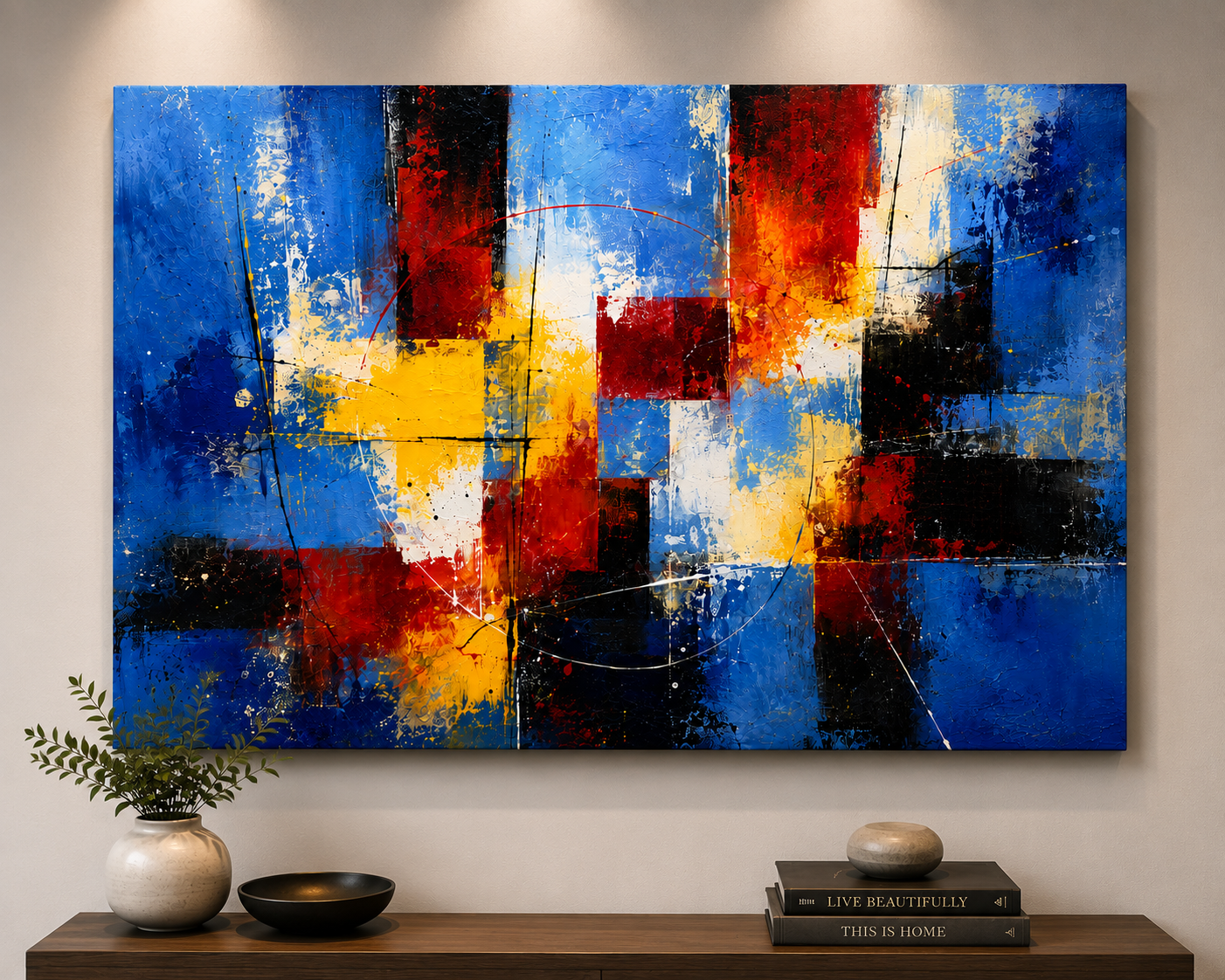 Chromatic Fusion – Contemporary Abstract on 24" X 36" Canvas