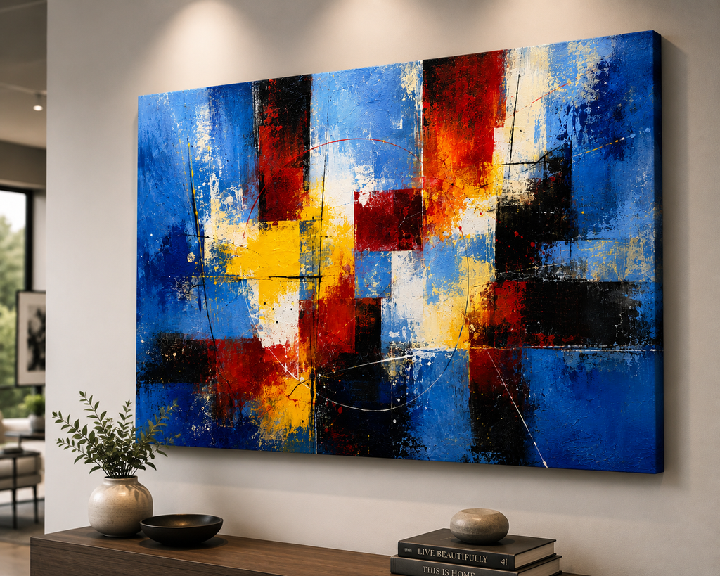 Chromatic Fusion – Contemporary Abstract on 24" X 36" Canvas