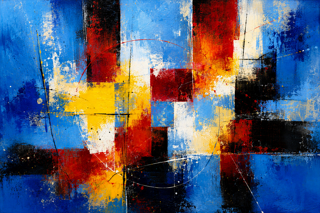 Chromatic Fusion – Contemporary Abstract on 24" X 36" Canvas