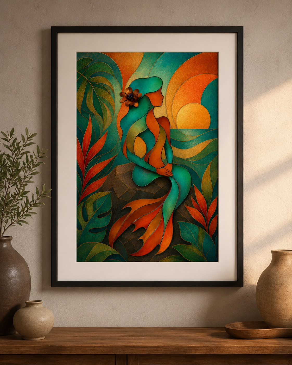 Tropical Siren – Wall Art Print on 8x12 Fine Art Paper