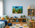 Abstract Ocean Harmony on 24" X 36" X 1.5" Canvas